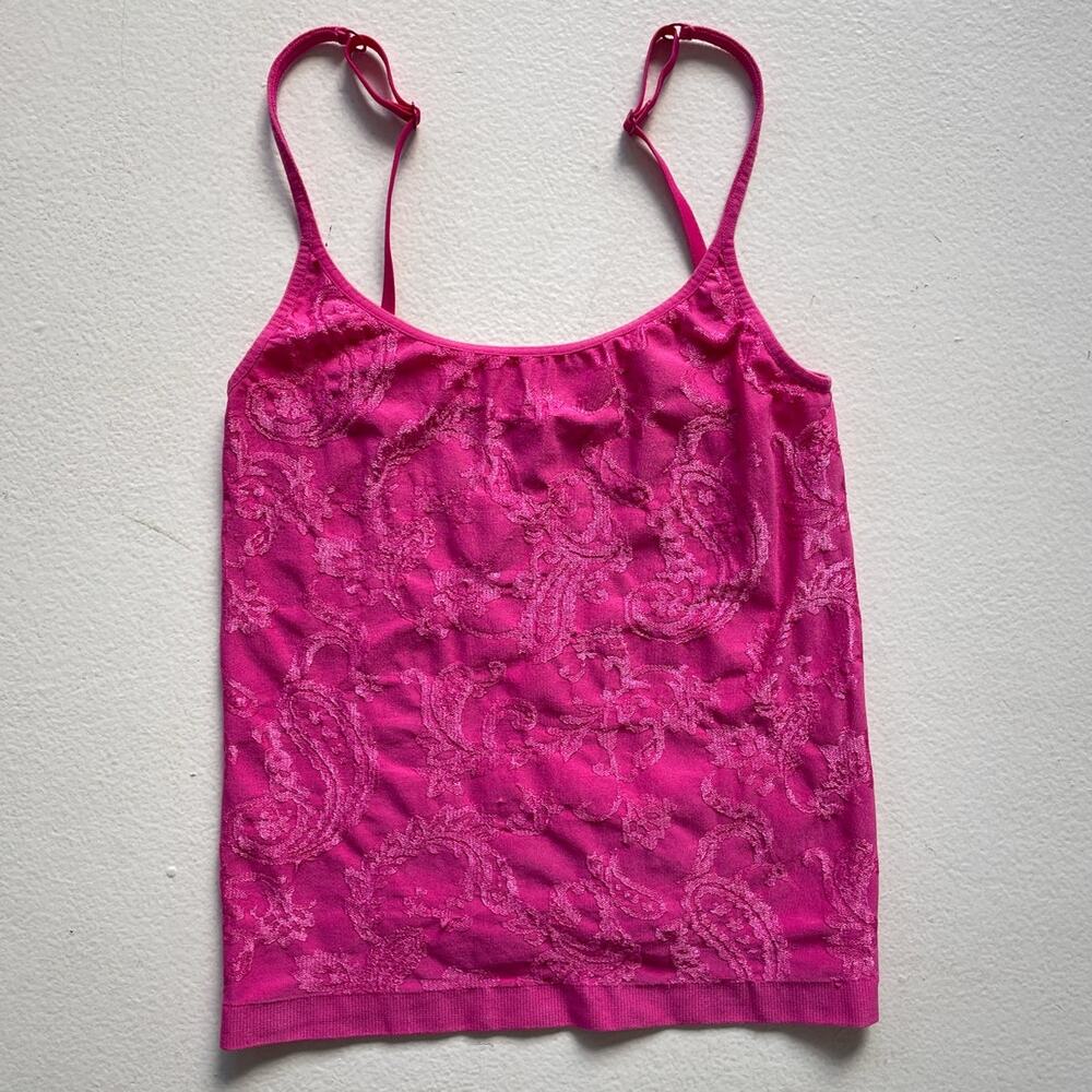 Vtg Y2K Victoria’s Secret Pink Stretchy Camisole Tank / Sz M / Lingerie Nylon